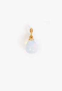 Clare V: Stone Drop Charm - Opal