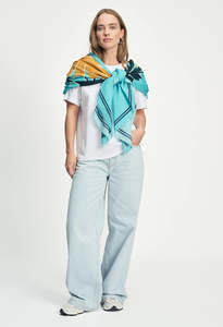 Pom Amsterdam: Shawl - Artisan Sky Blue