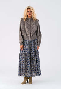 Skirts: Sunset Maxi Skirt - Blue