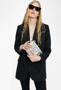 Jackets And Coats: Viva Strass Western - Black