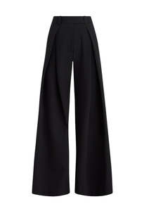 Shorts And Pants: Pleats For Days Pant - Black