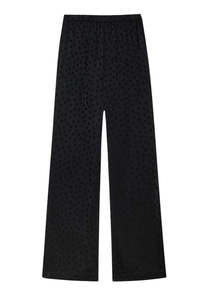 Elain Pant - Black Dot Jacquard
