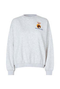 Sweaters And Knits: SydneyLL Sweatshirt LS - Light Grey Melange