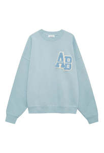 Miles Oversized Sweatshirt Letterman - Pastel Blue