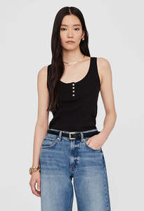 T Shirts: Alessia Tank - Black