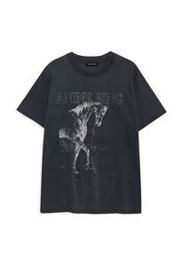 T Shirts: Lili Tee Horse - Washed Black