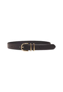 Belts: The Fancy Juni Belt - Brown/Polished Gold