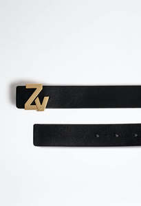 Belts: Gold ZV Initiale LA Belt (40mm) - Black