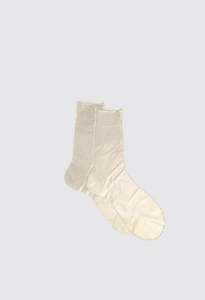 Ribbed Laminated Socks - Platino