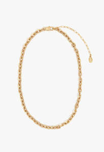 Charm Chain Necklace 16''- Vintage Gold