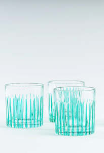 Crystal Water Tumbler Green (Set of 4)
