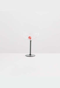 Glassware: 1 Manhattan Glass - Smoke/Clear/Red