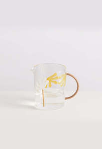 Glassware: Le Jardin Jug - Clear/Yellow/Beige