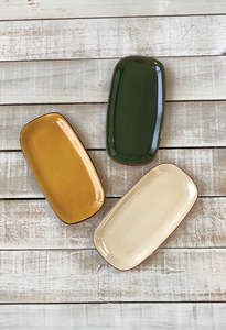 Platters: Platter 35 x 18cm Creme