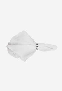Napkins: Napkin Gracie Eco Linen - White