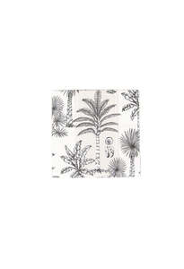 Southern Palms Flax & White Cocktail Napkins