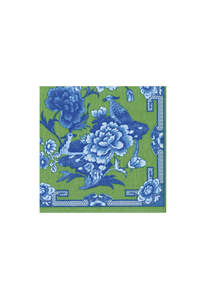 Napkins: Green And Blue Plate Paper Cocktail Napkins