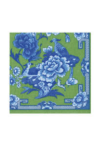 Napkins: Green And Blue Plate Luncheon Napkins