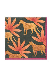 Panthera Paper Luncheon Napkins in Fuchsia