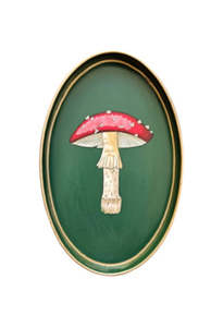 Decorative Iron Tray - Mushroom