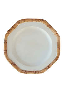 Les Ottomans: Bamboo Ceramic Plate - 27cm (Set of 6)
