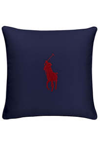 Ralph Lauren: RL Pony Cushion Case - Navy / Red