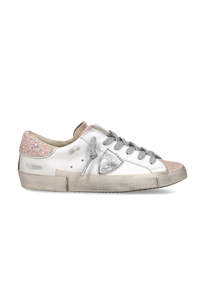 Phillippe Model: PRSX Low Woman - Veau Glitter Blanc