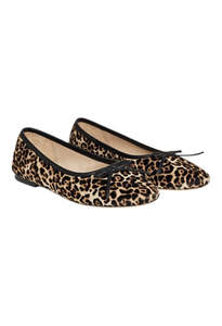 Shoes: Jamie Flats - Leopard Calf Hair