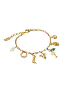 Rodeo Gold Charm Bracelet