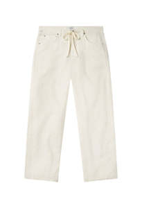 Citizens Of Humanity: Brynn Drawstring Linen Trouser - Vanilla