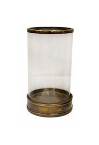 Homeware: Montpellier Brass Finish Hurricane