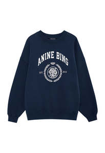 Anine Bing: Miles Sweatshirt Collegiate - Dark navy