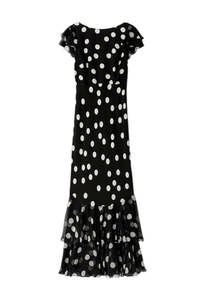 Ordinia Dress Mono Polka Dot - Black