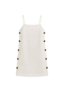 Dresses: Brenda Dress Linen Ivory