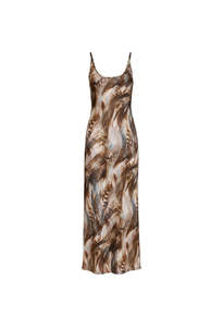 Akiya Tank Dress - Neutral Mix Feather