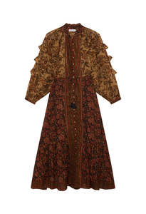 Dresses: Claudine Dress - Autumn Leaves