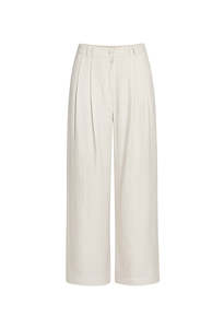 Selma Trousers - Linen Ivory