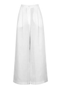 Selma Trousers Linen - White