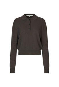 Second Female: Vilena Knit LS - Chocolate Brown