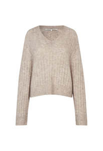 Brooky Knit V-Neck - Trench Coat