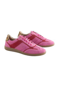 Pink and Red Leather Trainer