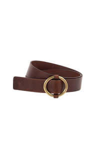 Accessories: Tisao Belt - Chestnut Leather