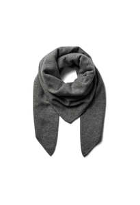 Enata Cashmere Knit Scarf - Grey Mélange