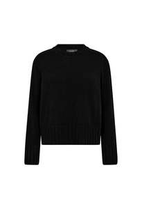 Zari Cashmere Crewneck Knit - Black