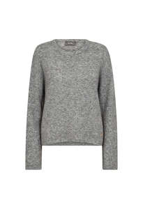Mos Mosh: Mape O-Neck Knit - Grey Mélange