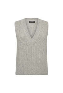 MMZhara Thyra Knit Vest - Light Grey Mélange