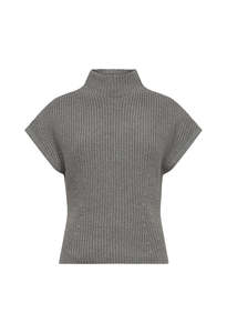 MMBiola Bine Knit Vest - Grey Mélange