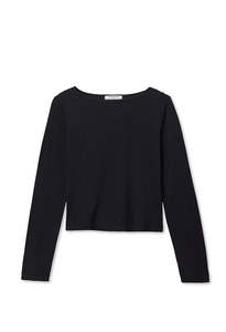 Perfectwhitetee: Parker Long Sleeve - True Black
