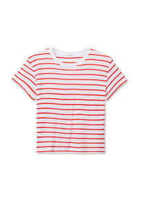 Perfectwhitetee: Everett Box Crew - Tomato Stripe