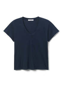 Perfectwhitetee: Hendrix Basic V-Neck T-Shirt - Navy